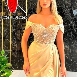 COPY - Beaded Off the Shoulder Bridesmaid Dresses